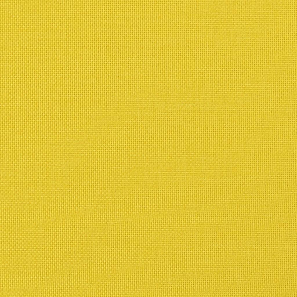 Fauteuil sans accoudoirs jaune clair tissu