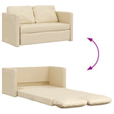 Canapé-lit 2 en 1 crème 112x174x55 cm tissu