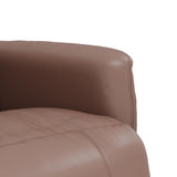 Fauteuil inclinable avec repose-pieds marron similicuir