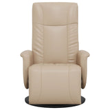 Fauteuil inclinable avec repose-pieds cappuccino similicuir