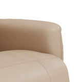 Fauteuil inclinable avec repose-pieds cappuccino similicuir