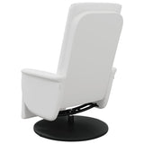 Fauteuil inclinable avec repose-pieds blanc similicuir