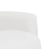 Fauteuil inclinable avec repose-pieds blanc similicuir
