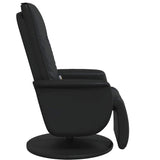 Fauteuil inclinable de massage repose-pieds noir similicuir