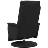 Fauteuil inclinable de massage repose-pieds noir similicuir