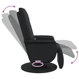 Fauteuil inclinable de massage repose-pieds noir similicuir