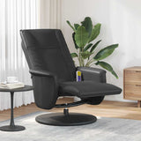 Fauteuil inclinable de massage repose-pieds noir similicuir