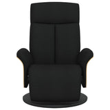 Fauteuil inclinable avec repose-pieds noir tissu