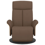 Fauteuil inclinable avec repose-pieds marron tissu