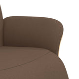 Fauteuil inclinable avec repose-pieds marron tissu