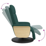 Fauteuil inclinable avec repose-pieds vert foncé tissu