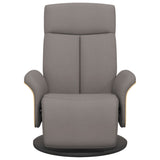 Fauteuil inclinable avec repose-pieds taupe tissu