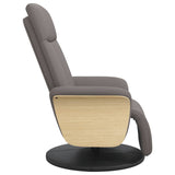 Fauteuil inclinable avec repose-pieds taupe tissu