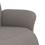 Fauteuil inclinable avec repose-pieds taupe tissu