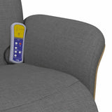 Fauteuil inclinable de massage et repose-pieds gris foncé tissu