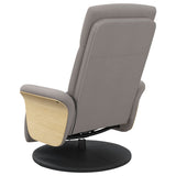 Fauteuil inclinable de massage avec repose-pieds taupe tissu