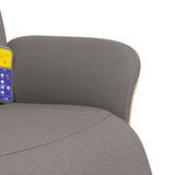 Fauteuil inclinable de massage avec repose-pieds taupe tissu