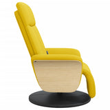 Fauteuil inclinable de massage repose-pieds jaune clair tissu