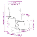 Fauteuil inclinable avec repose-pieds marron similicuir