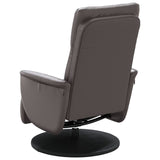 Fauteuil inclinable avec repose-pieds gris similicuir