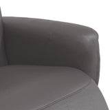 Fauteuil inclinable avec repose-pieds gris similicuir