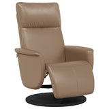 Fauteuil inclinable avec repose-pieds cappuccino similicuir