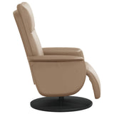 Fauteuil inclinable avec repose-pieds cappuccino similicuir