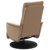 Fauteuil inclinable avec repose-pieds cappuccino similicuir