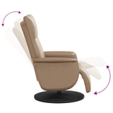 Fauteuil inclinable avec repose-pieds cappuccino similicuir