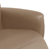 Fauteuil inclinable avec repose-pieds cappuccino similicuir
