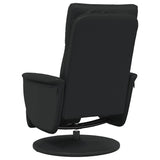 Fauteuil inclinable avec repose-pieds noir similicuir