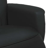 Fauteuil inclinable avec repose-pieds noir similicuir
