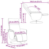 Fauteuil inclinable avec repose-pieds noir similicuir