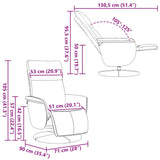 Fauteuil inclinable avec repose-pieds blanc similicuir