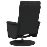Fauteuil inclinable de massage repose-pieds noir similicuir