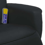 Fauteuil inclinable de massage repose-pieds noir similicuir