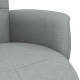 Fauteuil inclinable avec repose-pieds gris clair tissu