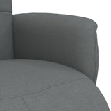 Fauteuil inclinable avec repose-pieds gris foncé tissu