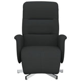 Fauteuil inclinable avec repose-pieds noir tissu