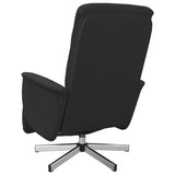 Fauteuil inclinable avec repose-pieds noir tissu