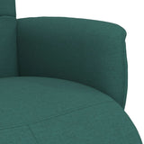Fauteuil inclinable avec repose-pieds vert foncé tissu