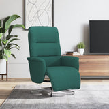 Fauteuil inclinable avec repose-pieds vert foncé tissu