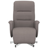Fauteuil inclinable avec repose-pieds taupe tissu