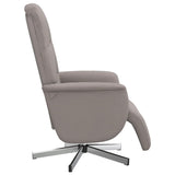 Fauteuil inclinable avec repose-pieds taupe tissu