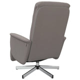 Fauteuil inclinable avec repose-pieds taupe tissu