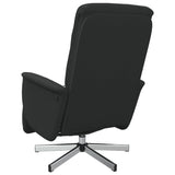 Fauteuil inclinable de massage avec repose-pieds noir tissu