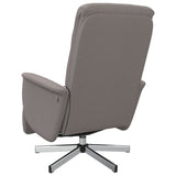 Fauteuil inclinable de massage avec repose-pieds taupe tissu