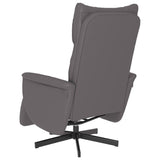 Fauteuil inclinable avec repose-pieds gris similicuir