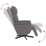 Fauteuil inclinable avec repose-pieds gris similicuir