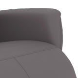 Fauteuil inclinable avec repose-pieds gris similicuir